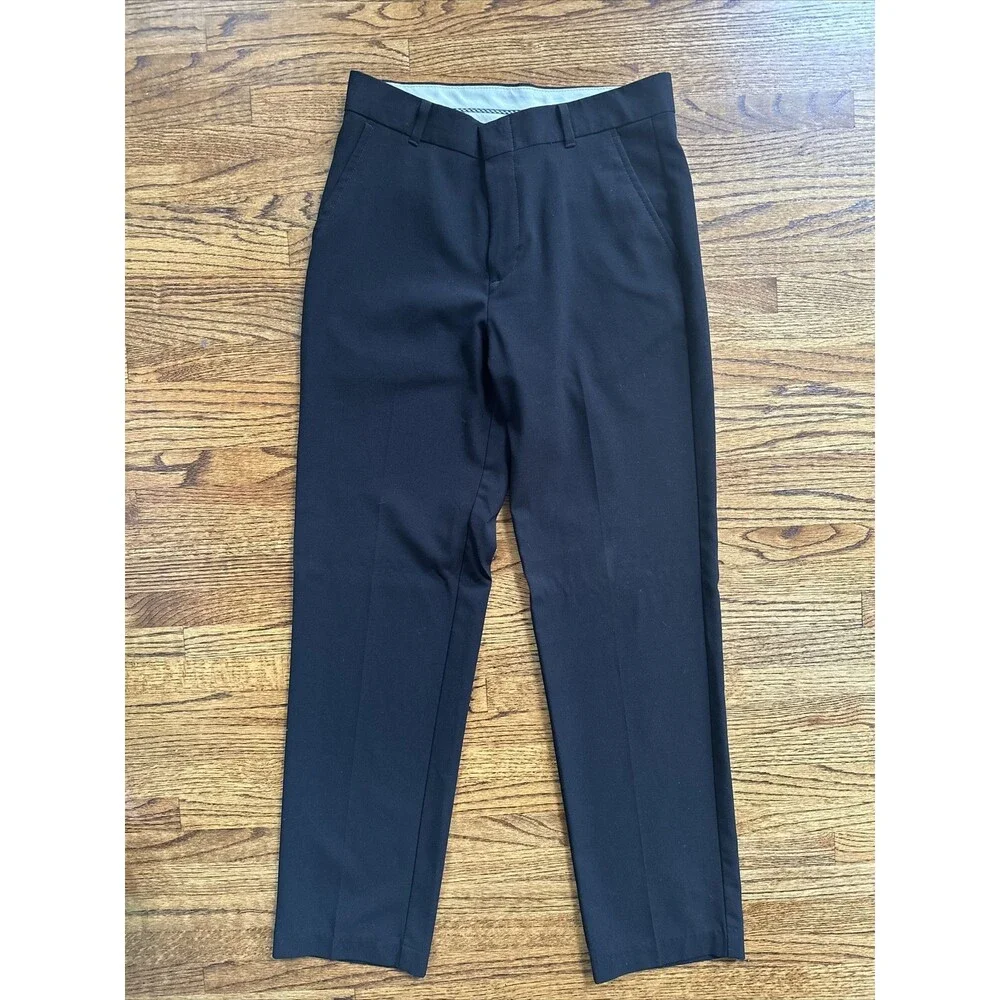 Boy's Chaps Black Dress Suit Pants Flat Front - Size 14 Reg